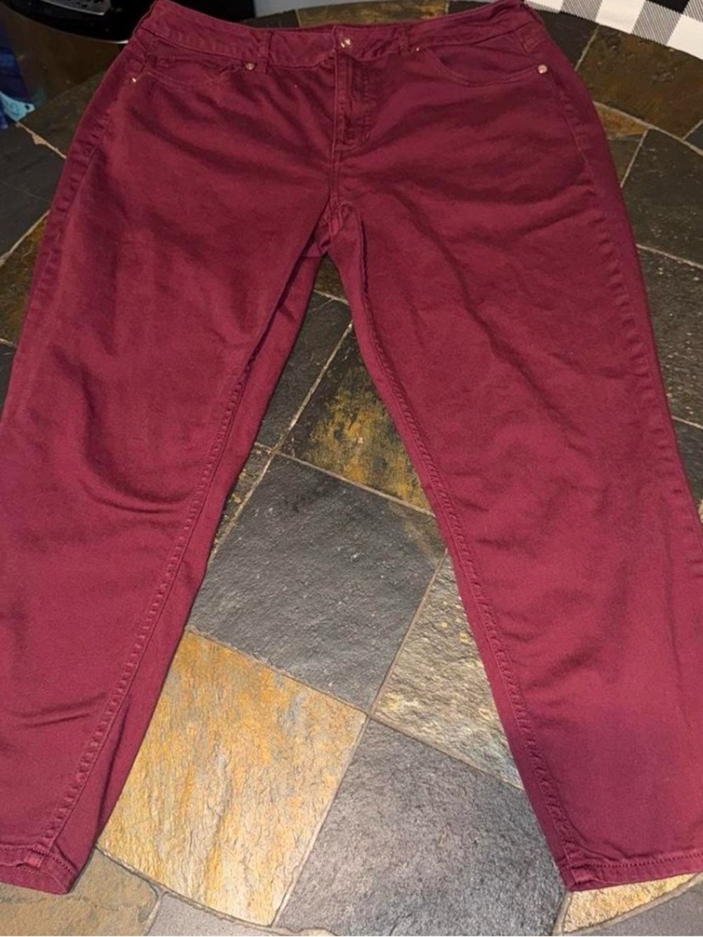 Maurices Wine Red Flare Jeans